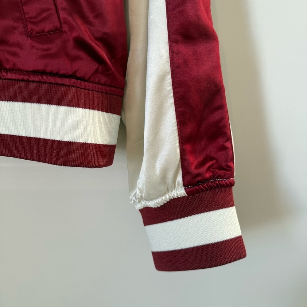 Harley Davidson Motorcycle Burgundy Red Satin Limited Edition Women’s Jacket - Picture 8 of 14